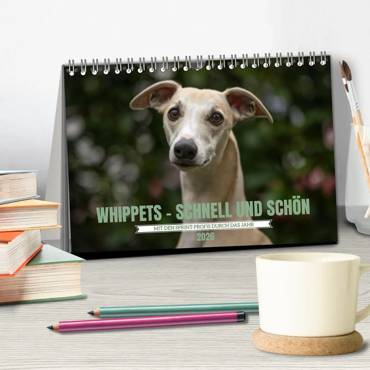 Bild: 9783457590188 | WHIPPETS - SCHNELL UND SCHÖN (Tischkalender 2026 DIN A5 quer),...