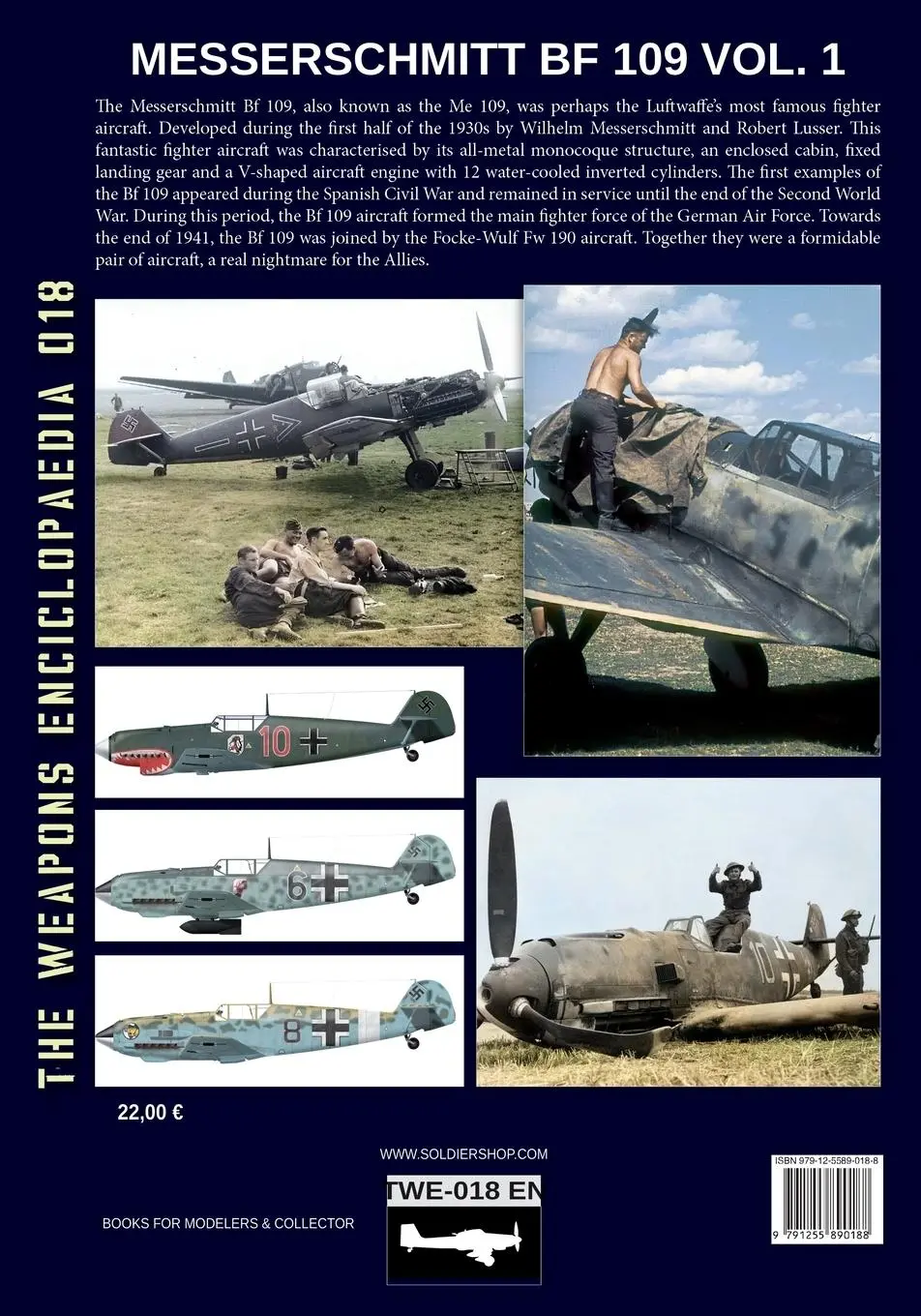 Rückseite: 9791255890188 | Messerschmitt BF 109 - Vol. 1 | series A-B-C-D-E | Cristini | Buch
