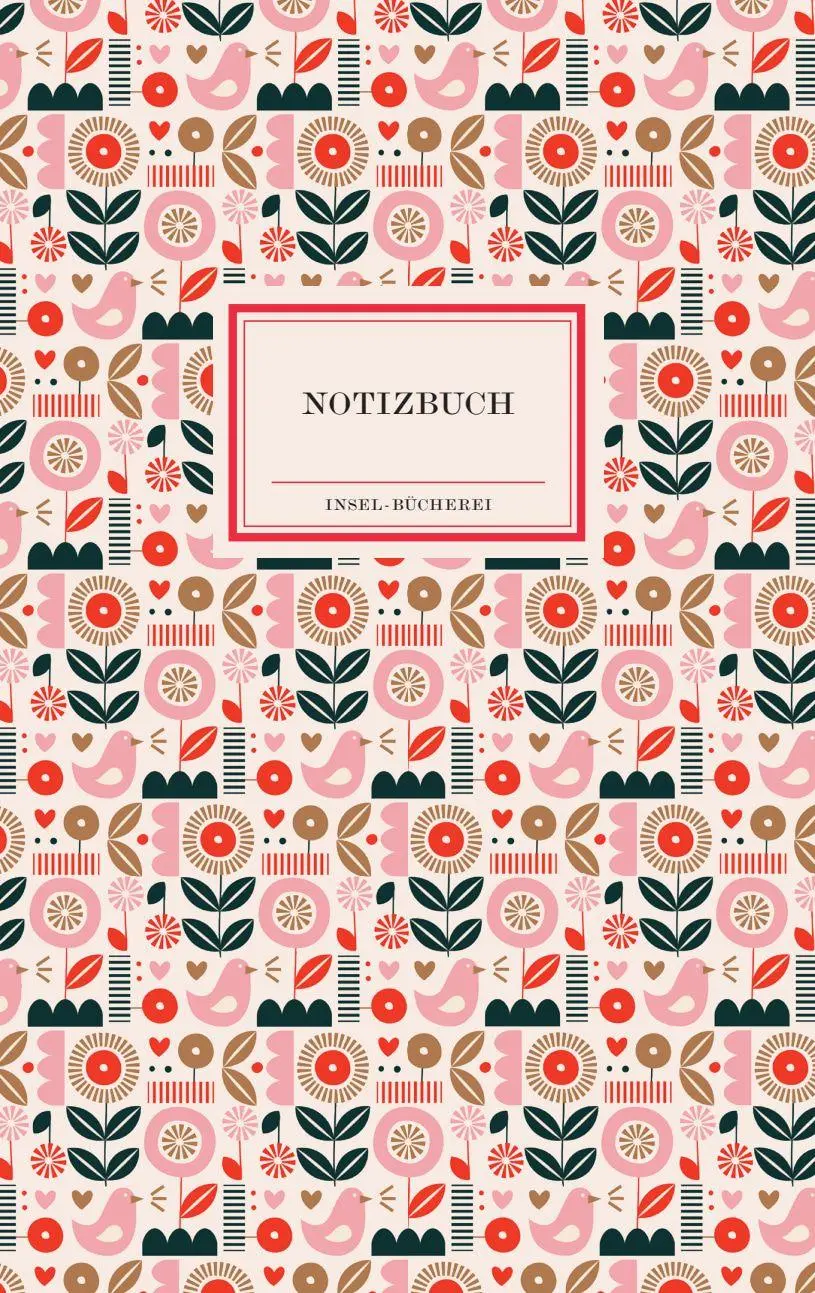 Cover: 4038239050288 | Notizbuch Insel-Bücherei 'Puderrosa Blumen retro' | Insel Verlag