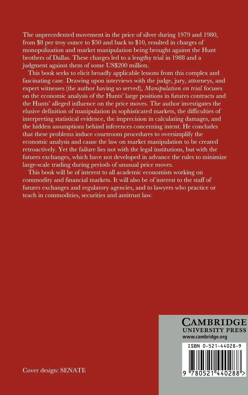 Rückseite: 9780521440288 | Manipulation on Trial | Jeffrey Williams | Buch | Englisch | 2006