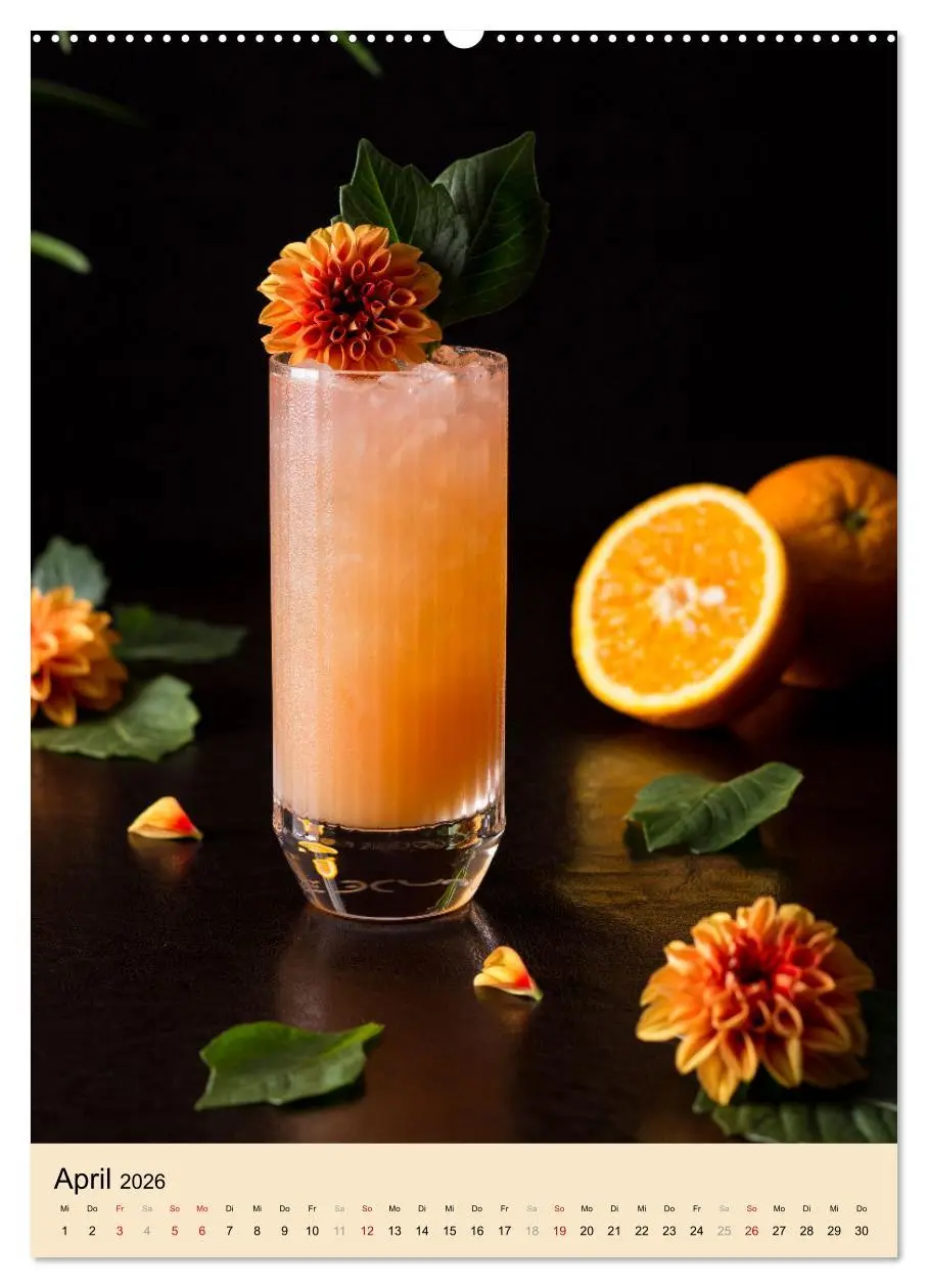 Bild: 9783516360288 | Cocktails mit Blumen und Pflanzen (Wandkalender 2026 DIN A2 hoch),...