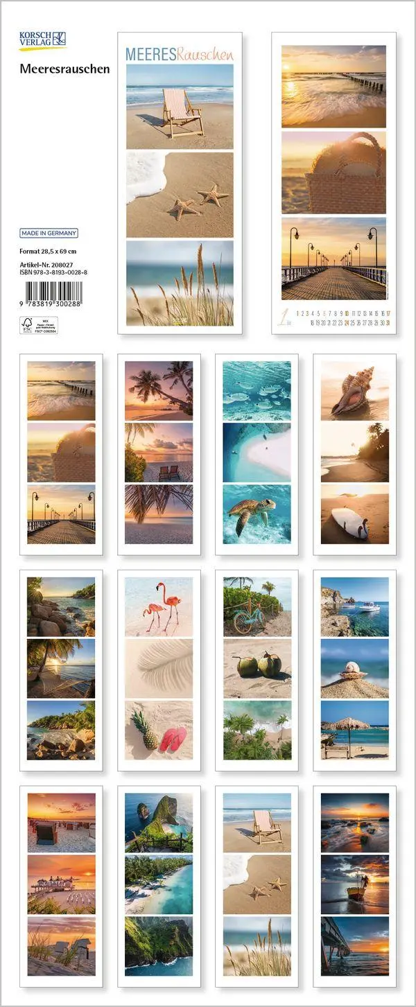 Bild: 9783819300288 | Meeresrauschen 2027 | Verlag Korsch | Kalender | Spiralbindung | 14 S.