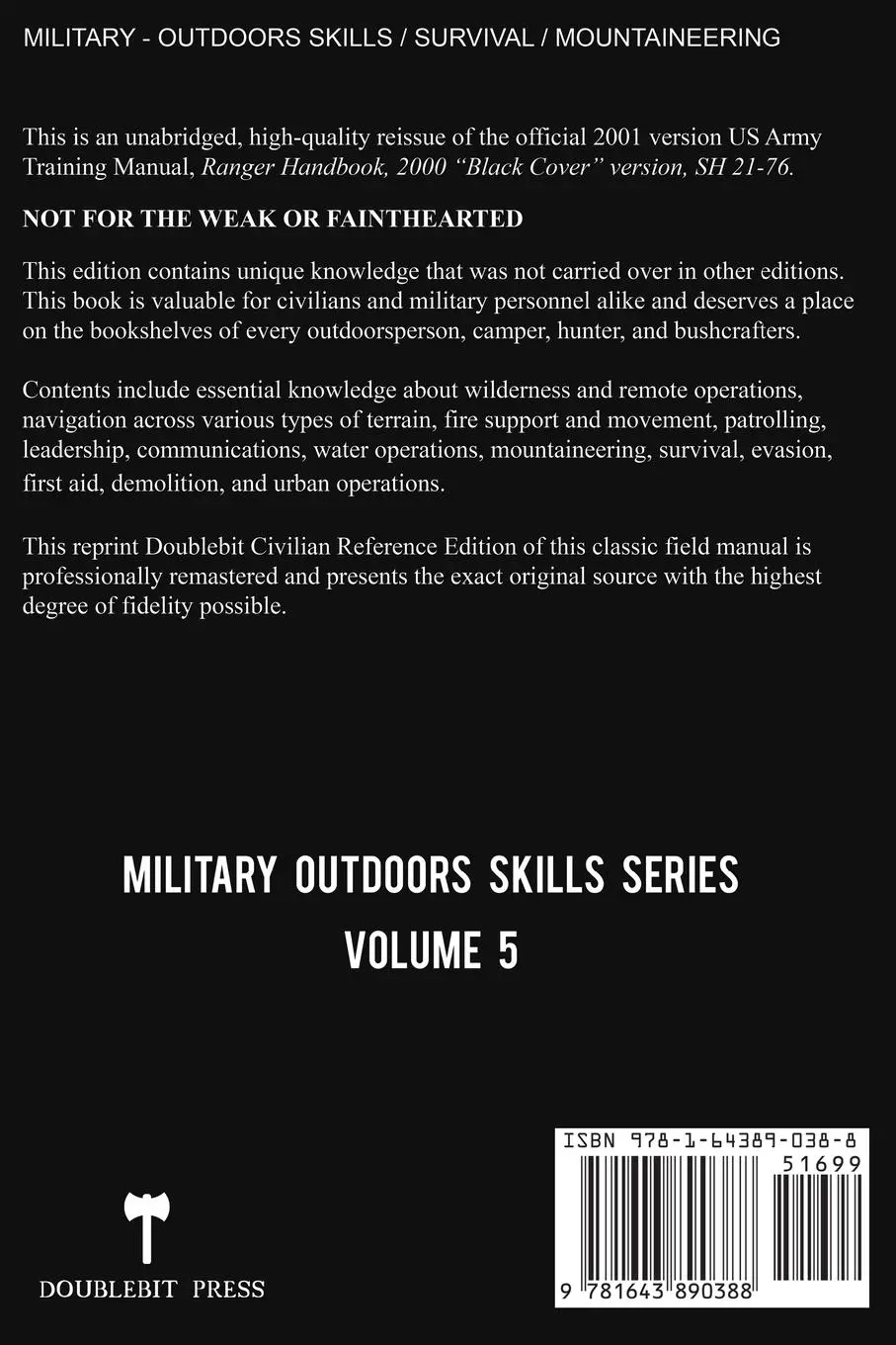 Rückseite: 9781643890388 | US Army Ranger Handbook SH 21-76 - "Black Cover" Version (2000...