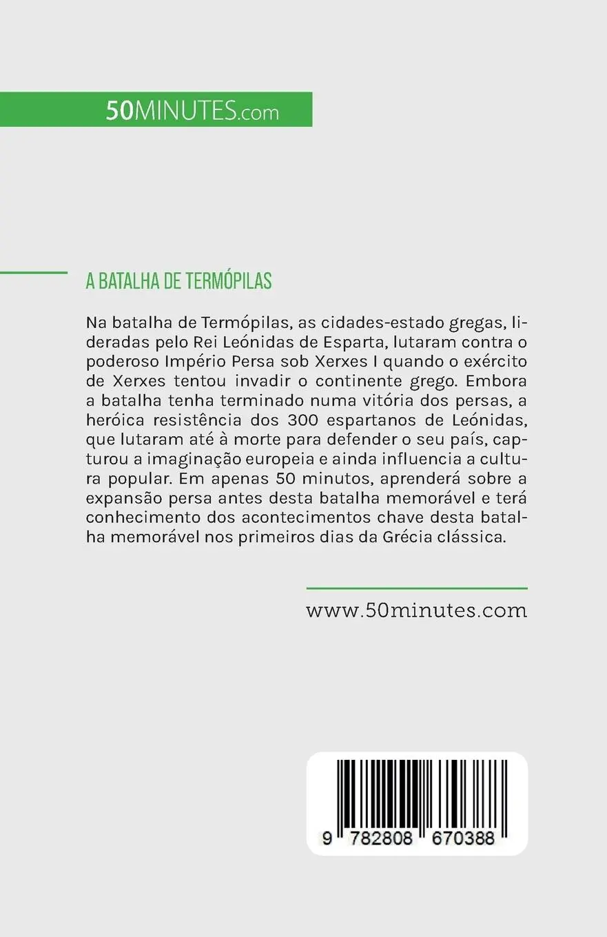 Rückseite: 9782808670388 | A Batalha de Termópilas | Vincent Gentil | Taschenbuch | Portugiesisch