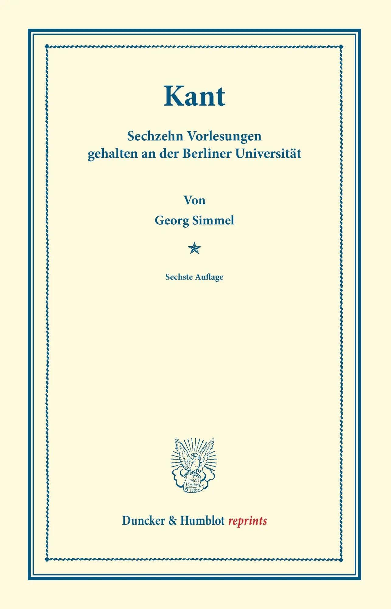 Cover: 9783428170388 | Kant. | Sechzehn Vorlesungen gehalten an der Berliner Universität.