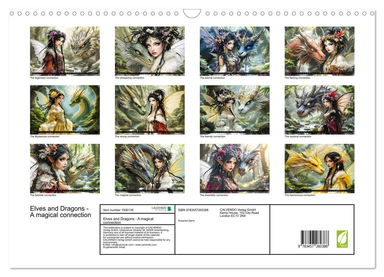Bild: 9783457260388 | Elves and Dragons - A magical connection (Wall Calendar 2026 DIN A3...