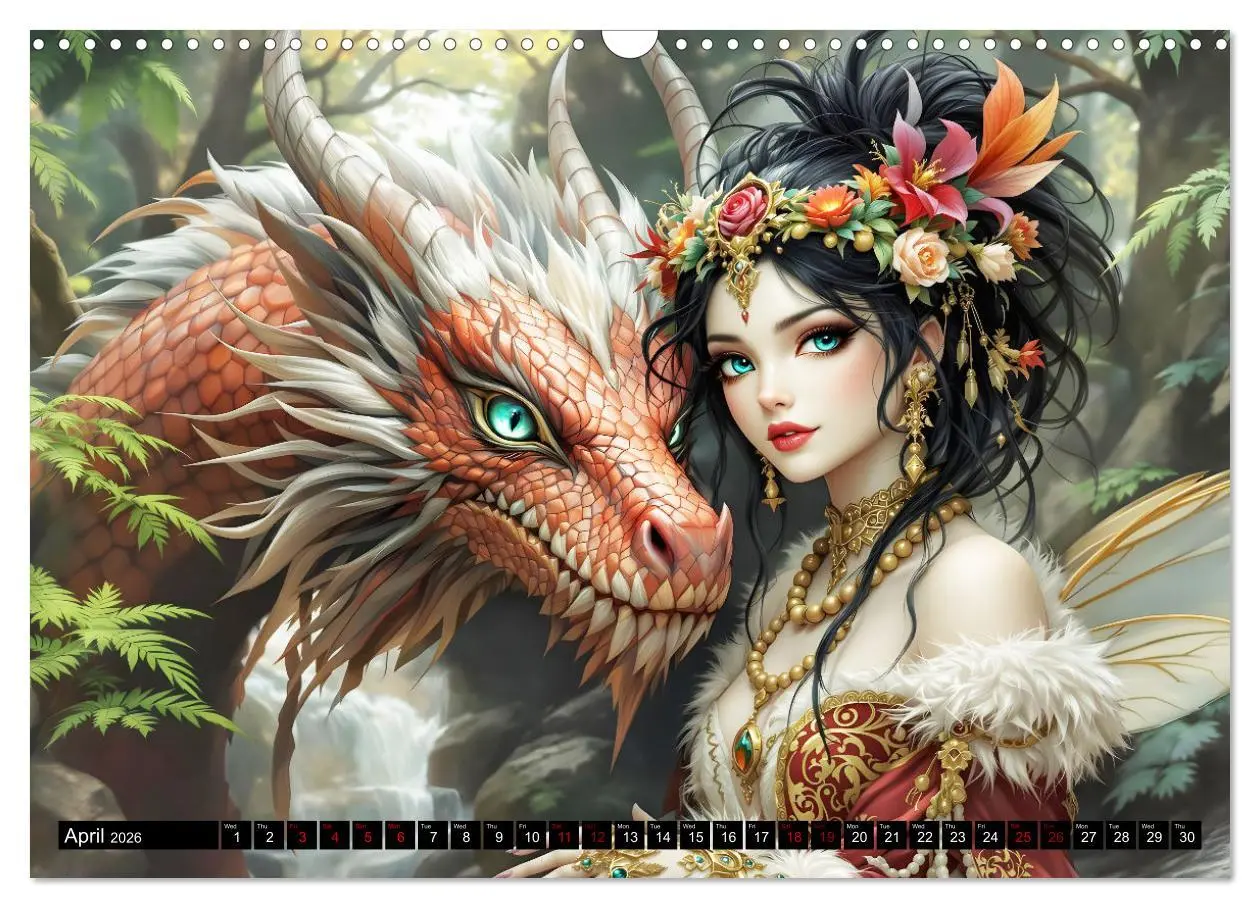 Bild: 9783457260388 | Elves and Dragons - A magical connection (Wall Calendar 2026 DIN A3...