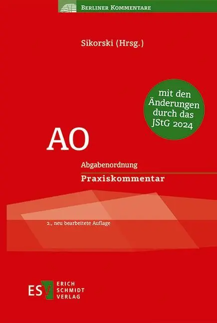 Cover: 9783503240388 | AO | Abgabenordnung - - Praxiskommentar | Ralf Sikorski | Buch | 2025