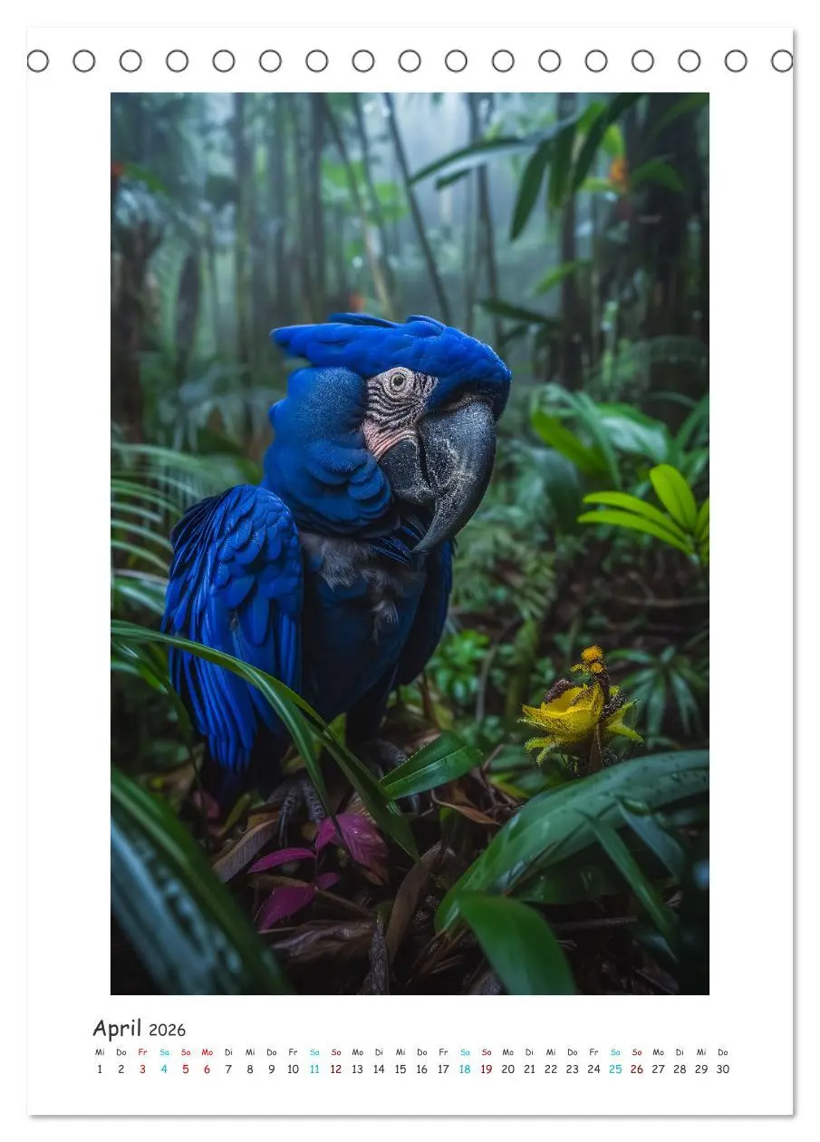 Bild: 9783516280388 | Exotische Schönheiten - prächtig bunte Vögel (Tischkalender 2026...
