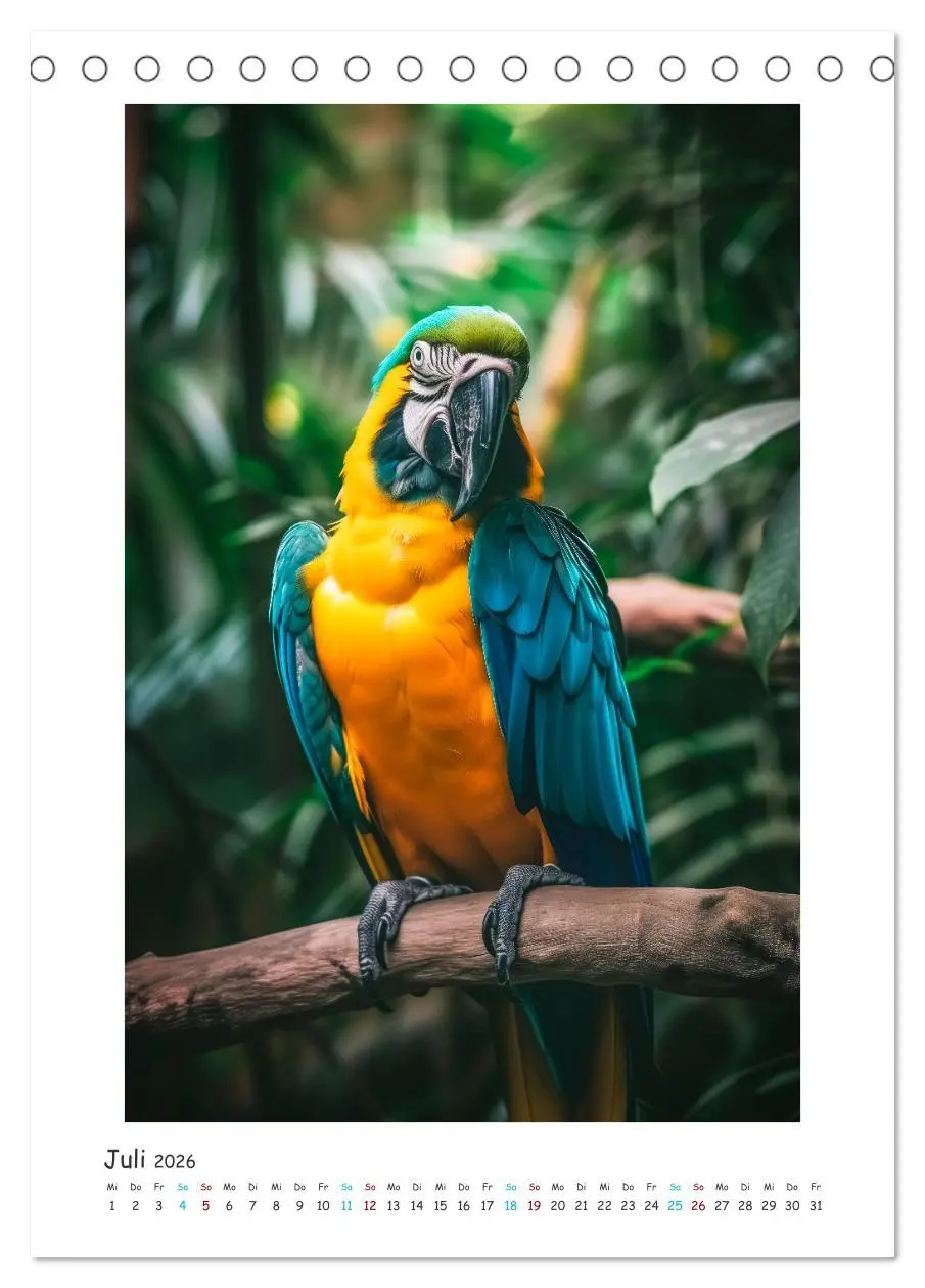 Bild: 9783516280388 | Exotische Schönheiten - prächtig bunte Vögel (Tischkalender 2026...