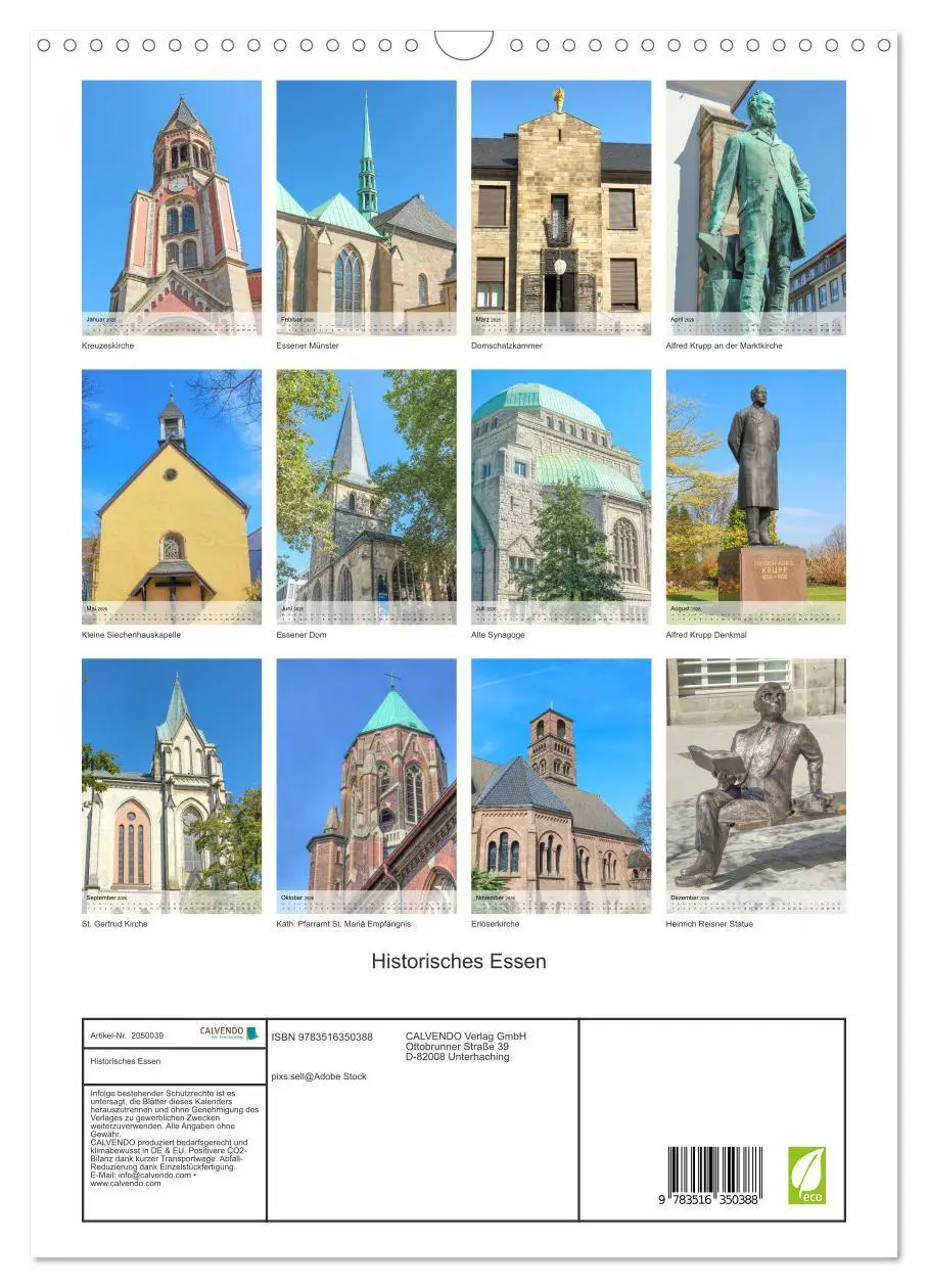 Bild: 9783516350388 | Historisches Essen (Wandkalender 2026 DIN A3 hoch), CALVENDO...
