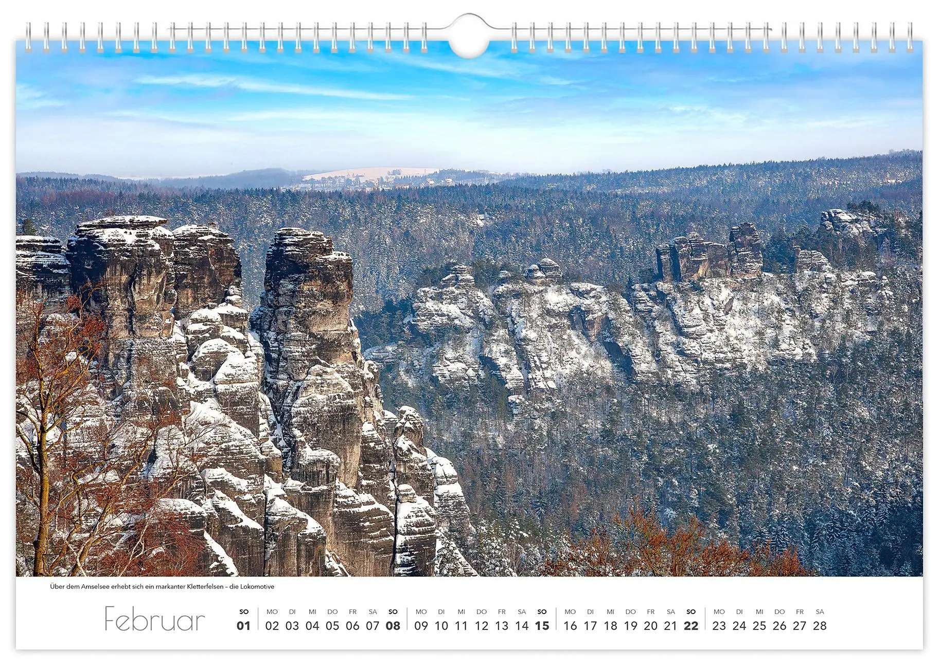 Bild: 9783910680388 | Kalender Sächsische Schweiz 2026 | 45 x 30 cm weißes Kalendarium