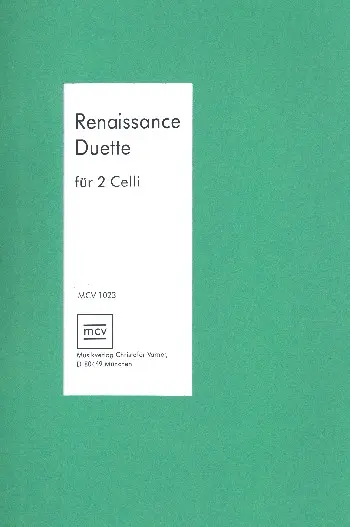 Cover: 9990051590388 | Renaissance-Duette für 2 Violoncelli | jova-music | EAN 9990051590388