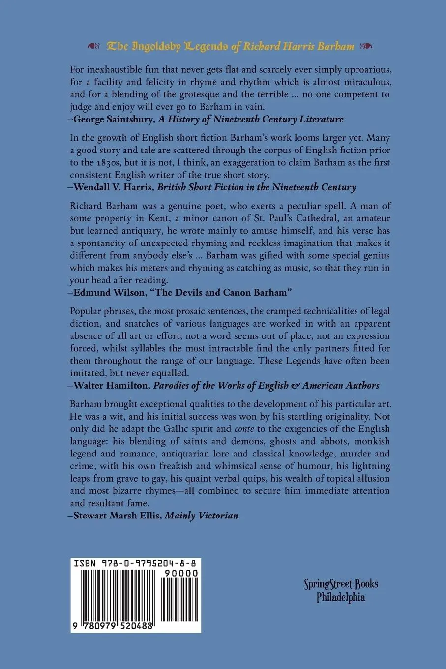 Rückseite: 9780979520488 | The Ingoldsby Legends, Volume 2 | Richard Harris Barham | Taschenbuch
