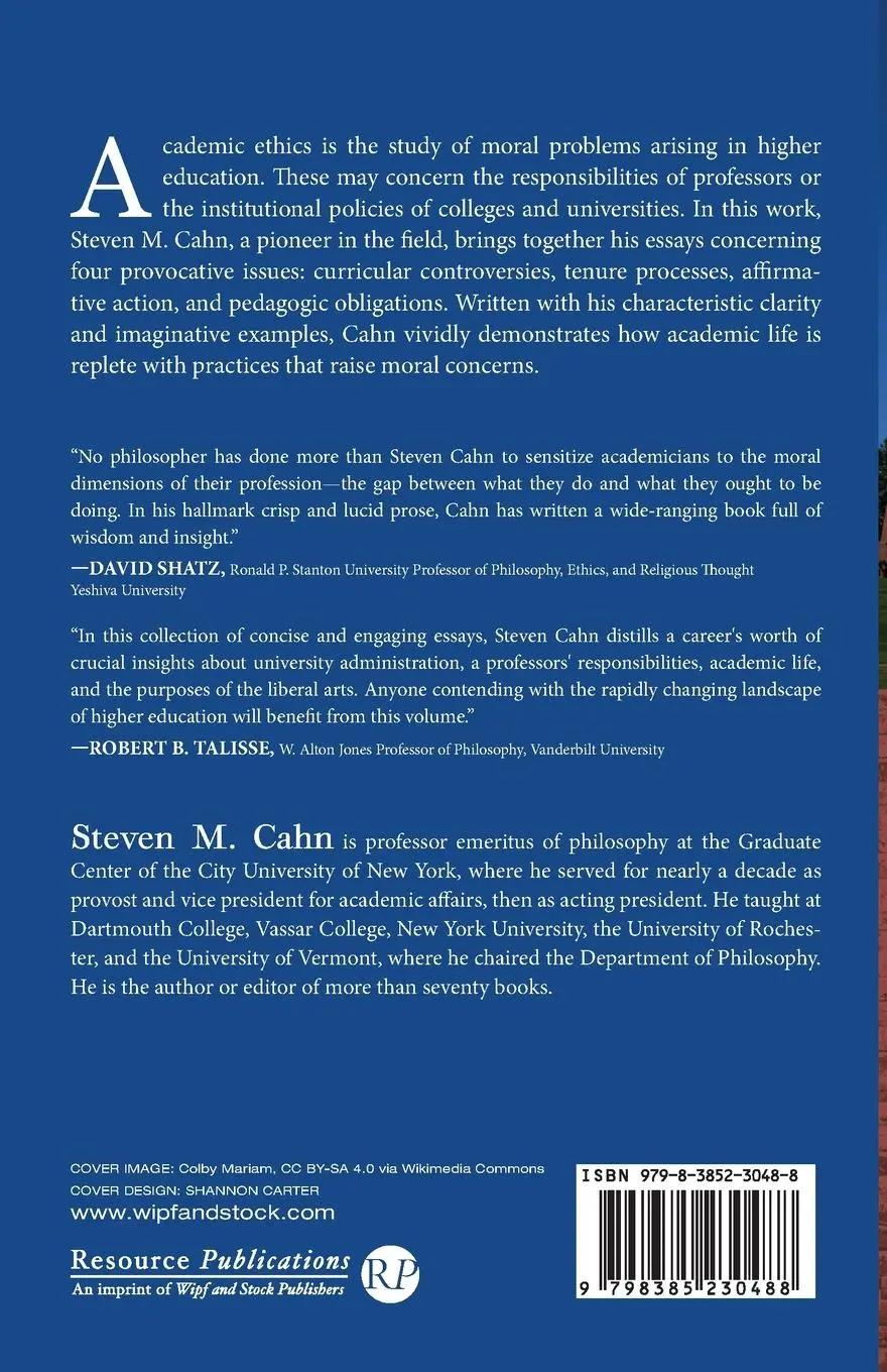 Rückseite: 9798385230488 | Exploring Academic Ethics | Steven M. Cahn | Taschenbuch | Englisch