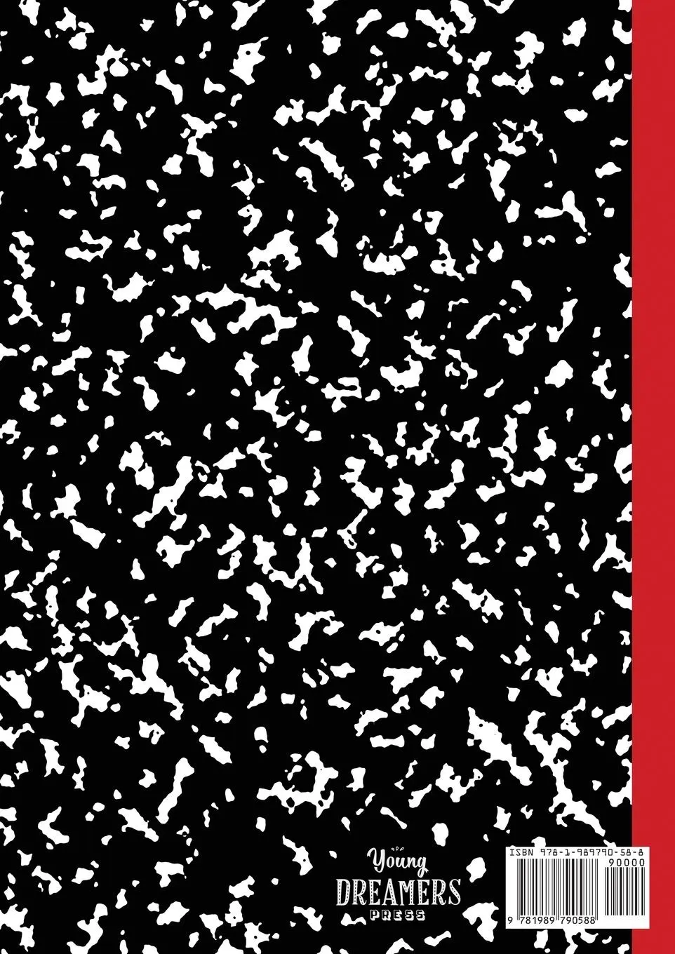 Rückseite: 9781989790588 | Marble Notebook A4 | Black and Red Spine College Ruled Journal | Press