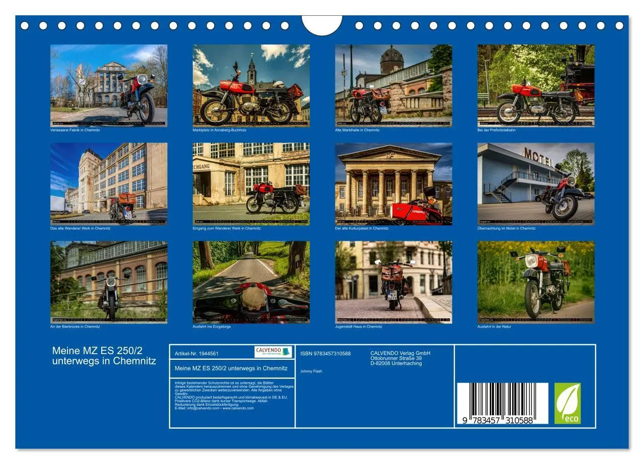 Bild: 9783457310588 | Meine MZ ES 250/2 unterwegs in Chemnitz (Wandkalender 2026 DIN A4...