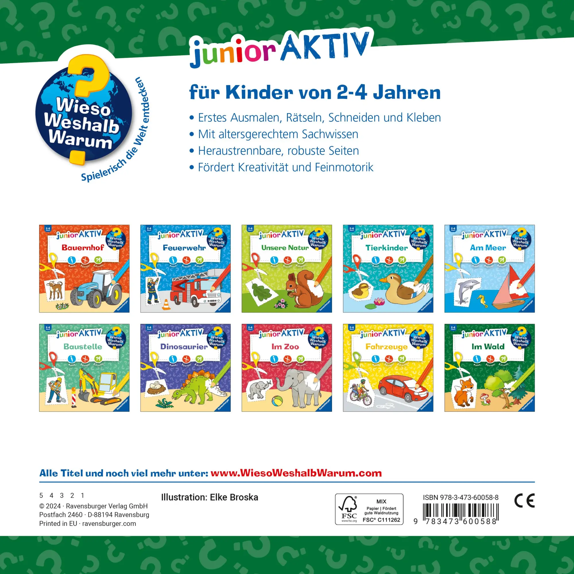 Rückseite: 9783473600588 | Wieso? Weshalb? Warum? junior AKTIV - Im Wald | Elke Broska | Buch