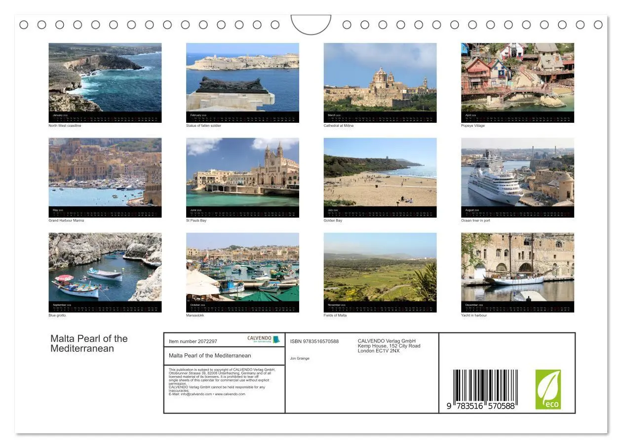 Bild: 9783516570588 | Malta Pearl of the Mediterranean (Wall Calendar 2026 DIN A4...