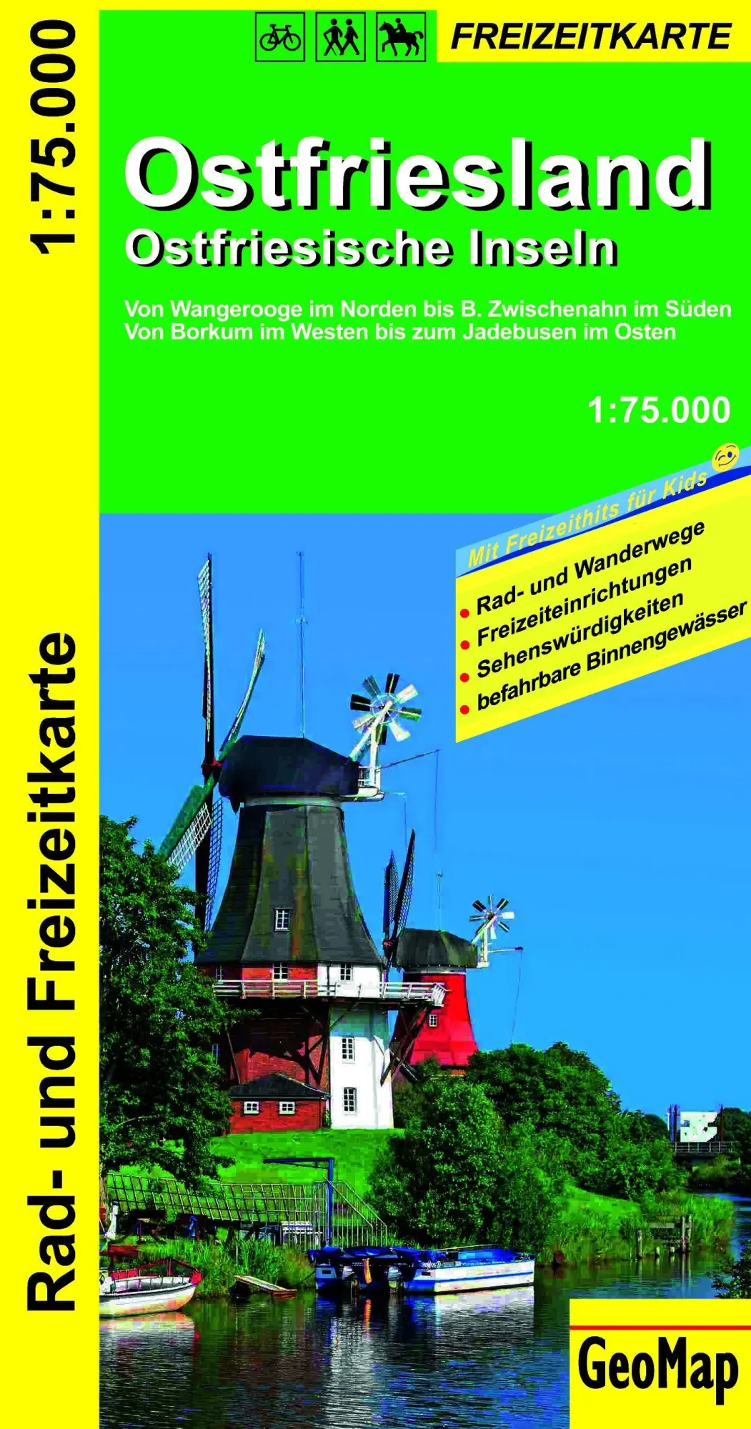 Cover: 9783959650588 | Ostfriesland Ostfriesische Inseln 1:75.000 Rad- und Freizeitkarte