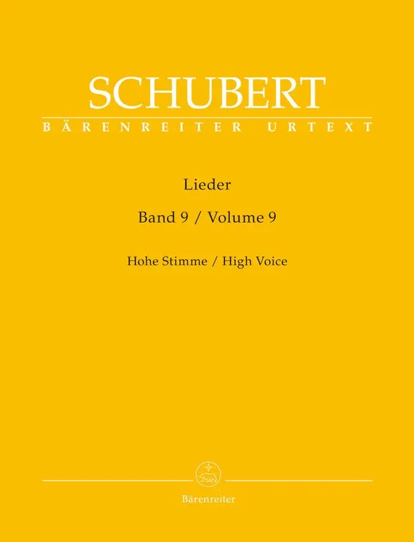 Cover: 9790006530588 | Lieder 9 - Hohe Stimme | Dt/engl, Bärenreiter Urtext | Franz Schubert