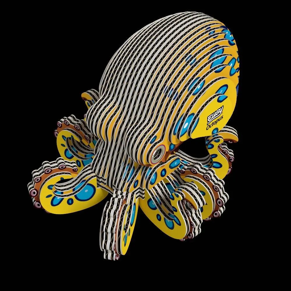 Bild: 9421036940688 | EUGY - 3D Bastelset Oktopus | Kit (Bastelset) | In Karton | 650147