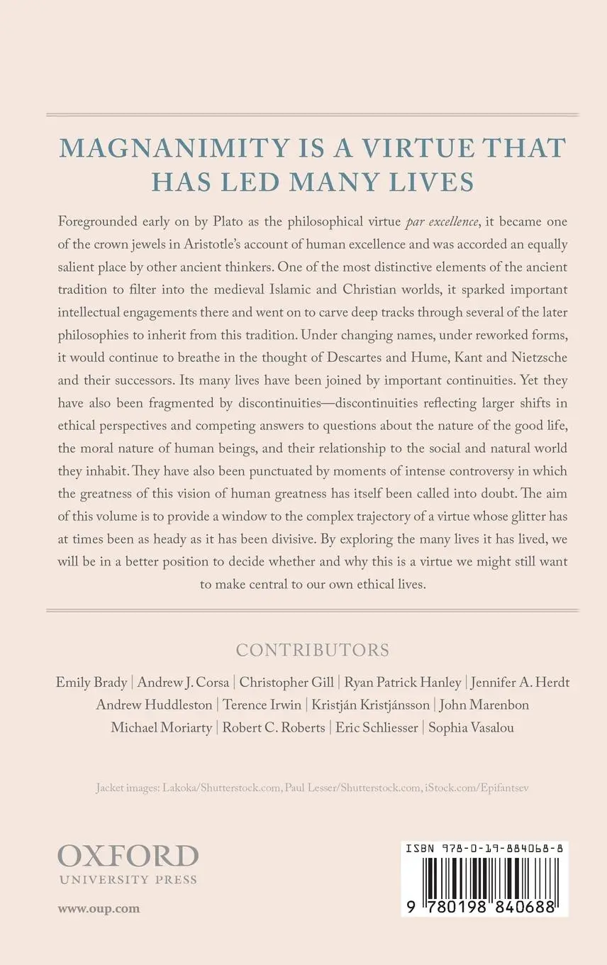 Rückseite: 9780198840688 | Measure of Greatness | Philosophers on Magnanimity | Sophia Vasalou
