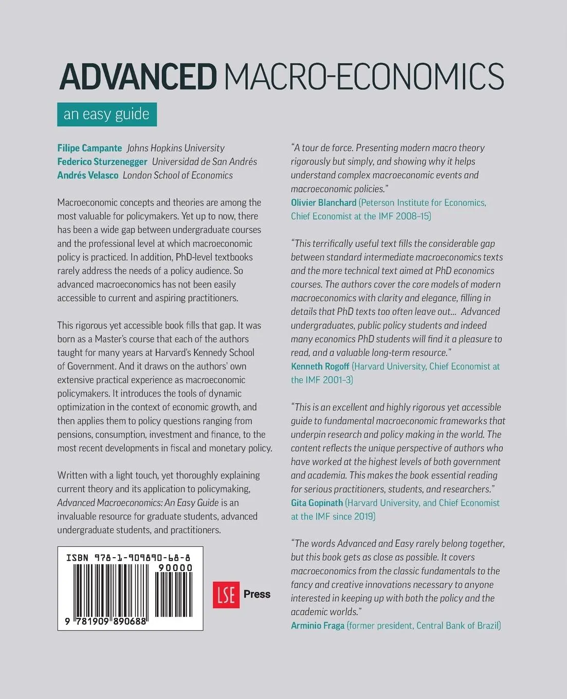 Rückseite: 9781909890688 | Advanced Macroeconomics | An Easy Guide | Filipe Campante (u. a.)