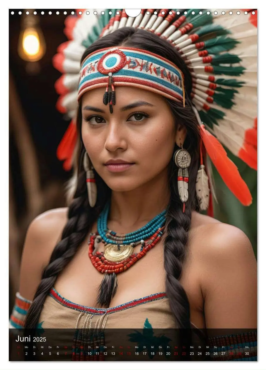 Bild: 9783383810688 | Native American Girls (Wandkalender 2025 DIN A3 hoch), CALVENDO...
