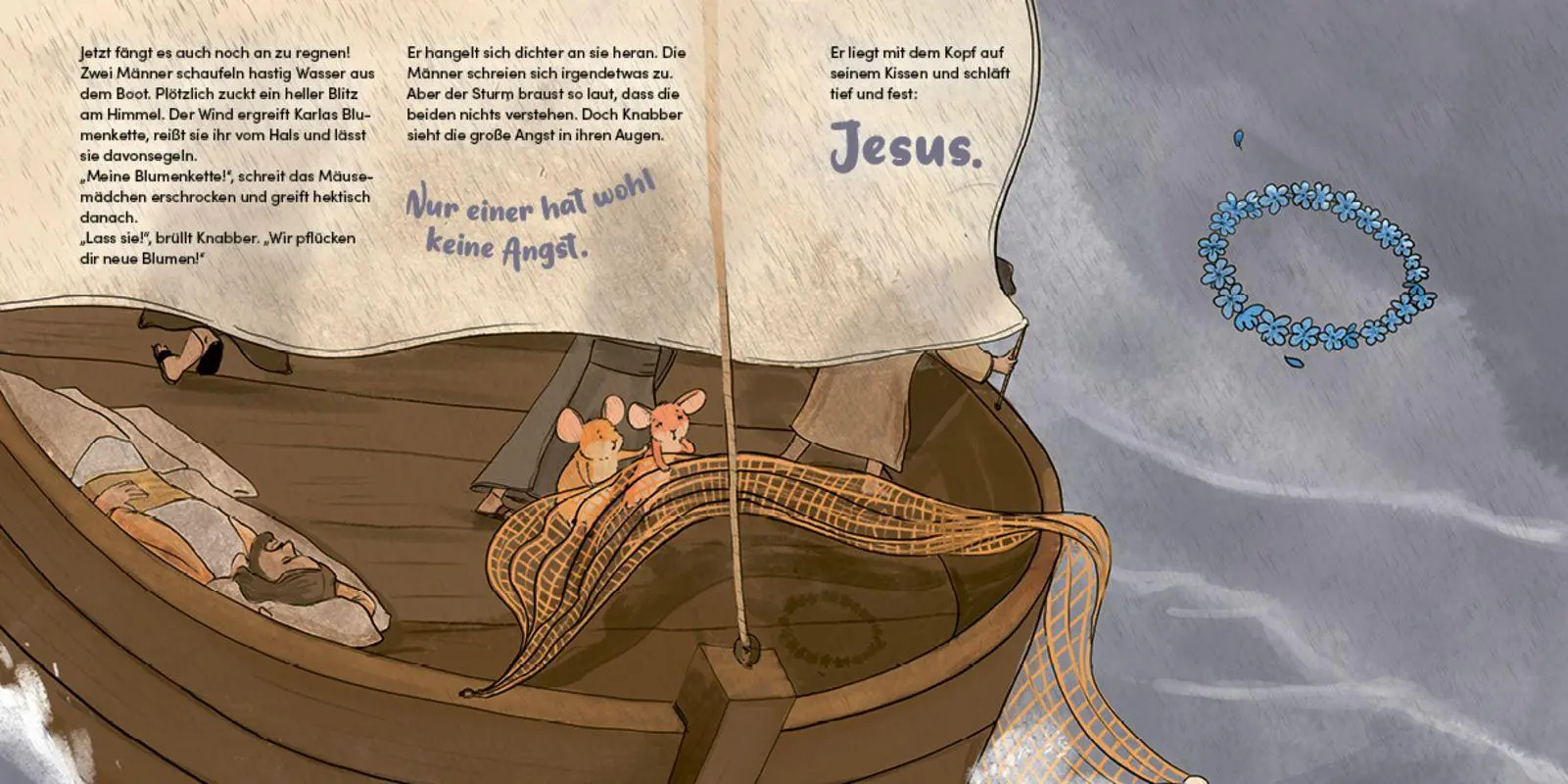 Bild: 9783417010688 | Zwei Mäuse mit Jesus im Sturm | Saskia Heinl | Buch | 32 S. | Deutsch
