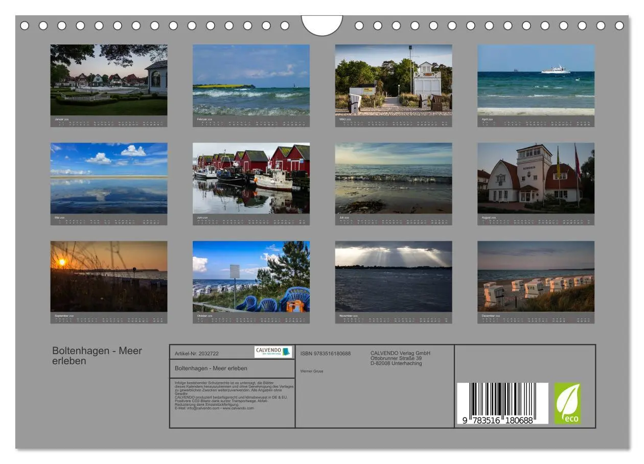 Bild: 9783516180688 | Boltenhagen - Meer erleben (Wandkalender 2026 DIN A4 quer),...