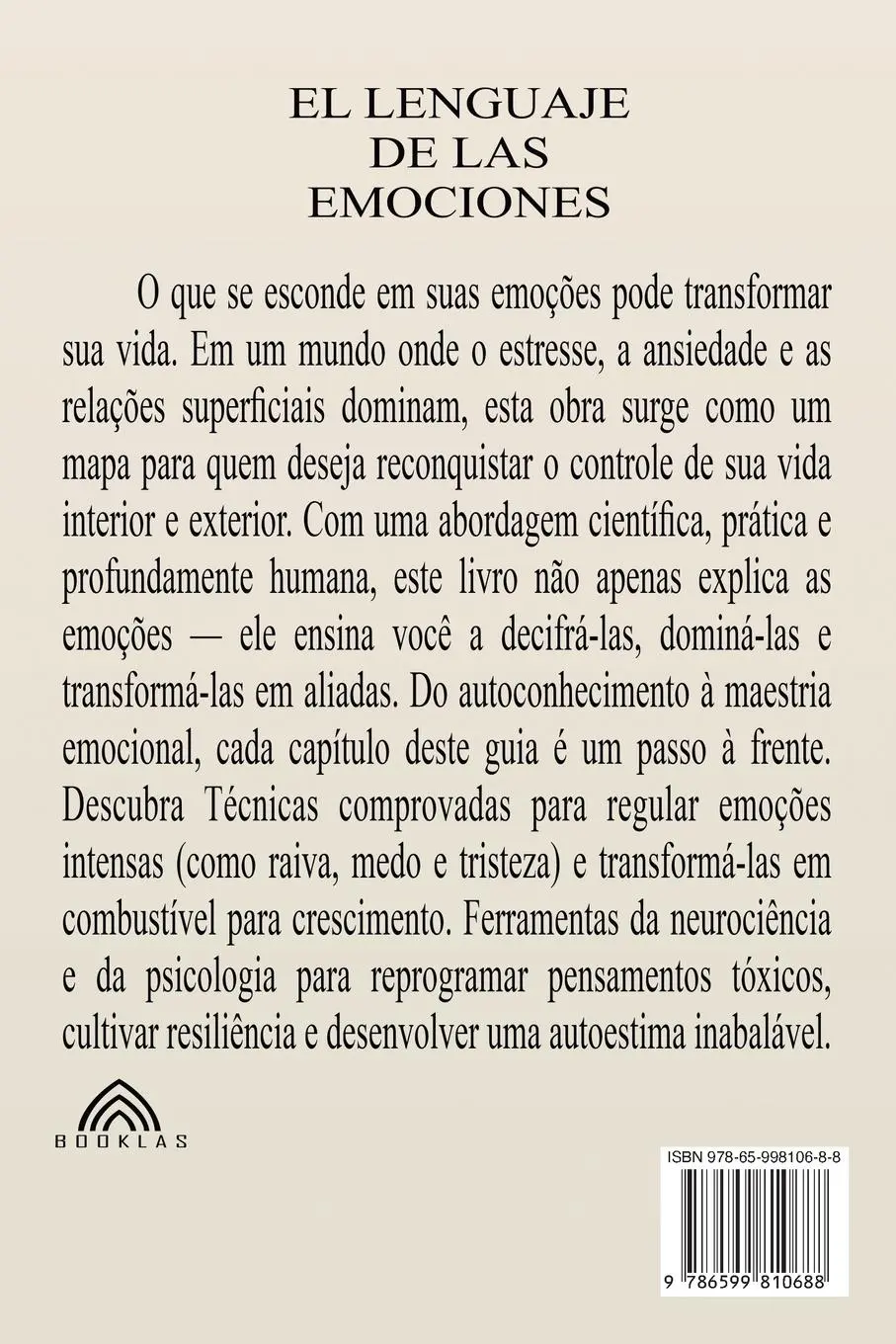 Rückseite: 9786599810688 | El Lenguaje de las Emociones | Guía Completa para la Gestión Emocional