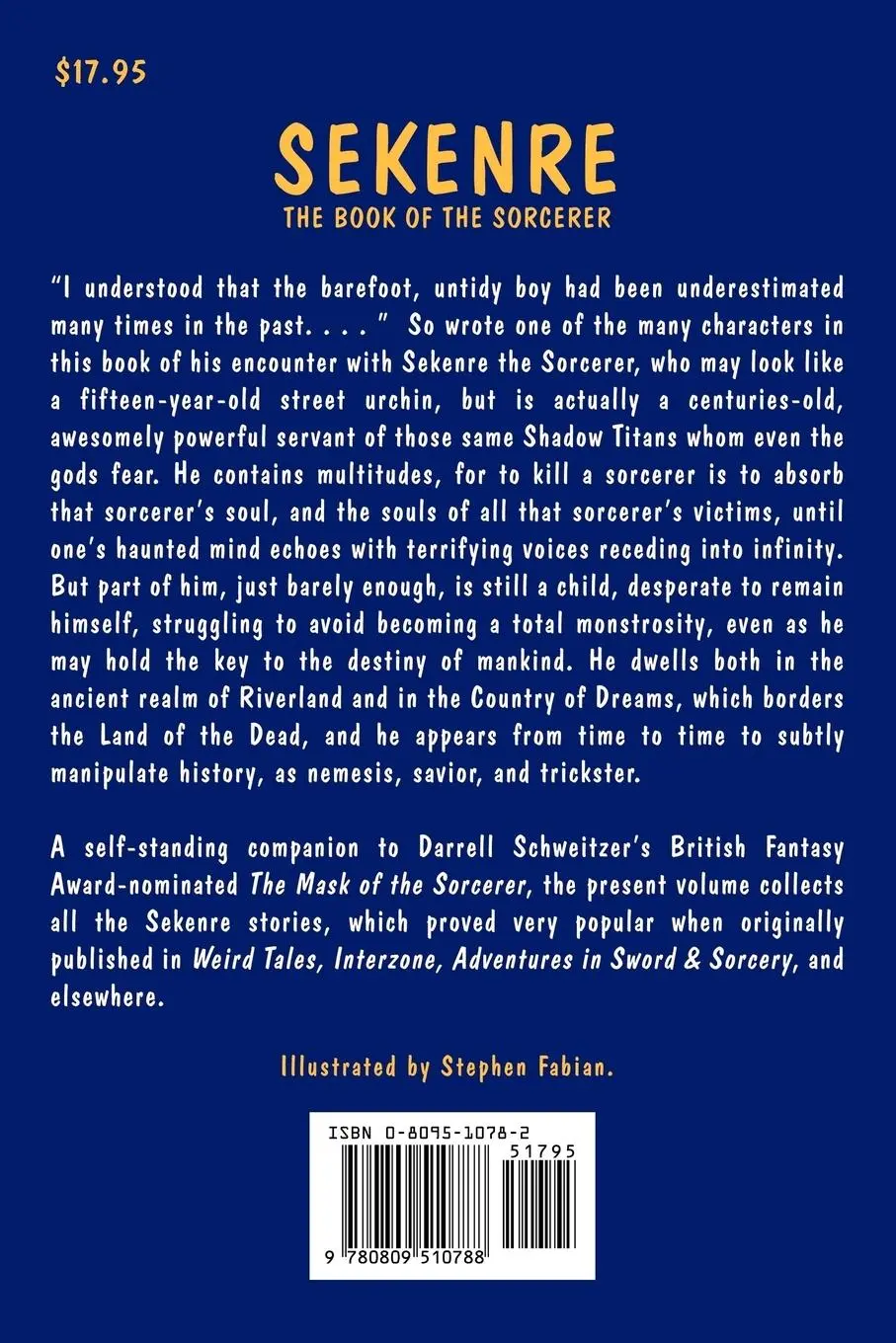 Rückseite: 9780809510788 | Sekenre | The Book of the Sorcerer | Darrell Schweitzer | Taschenbuch