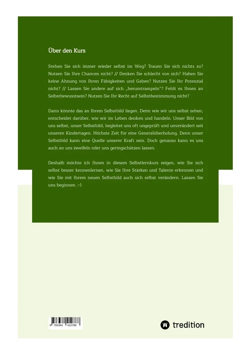 Rückseite: 9783384410788 | Selbstlernkurs: Erkenne dich selbst | Heike Thormann | Buch | 48 S.