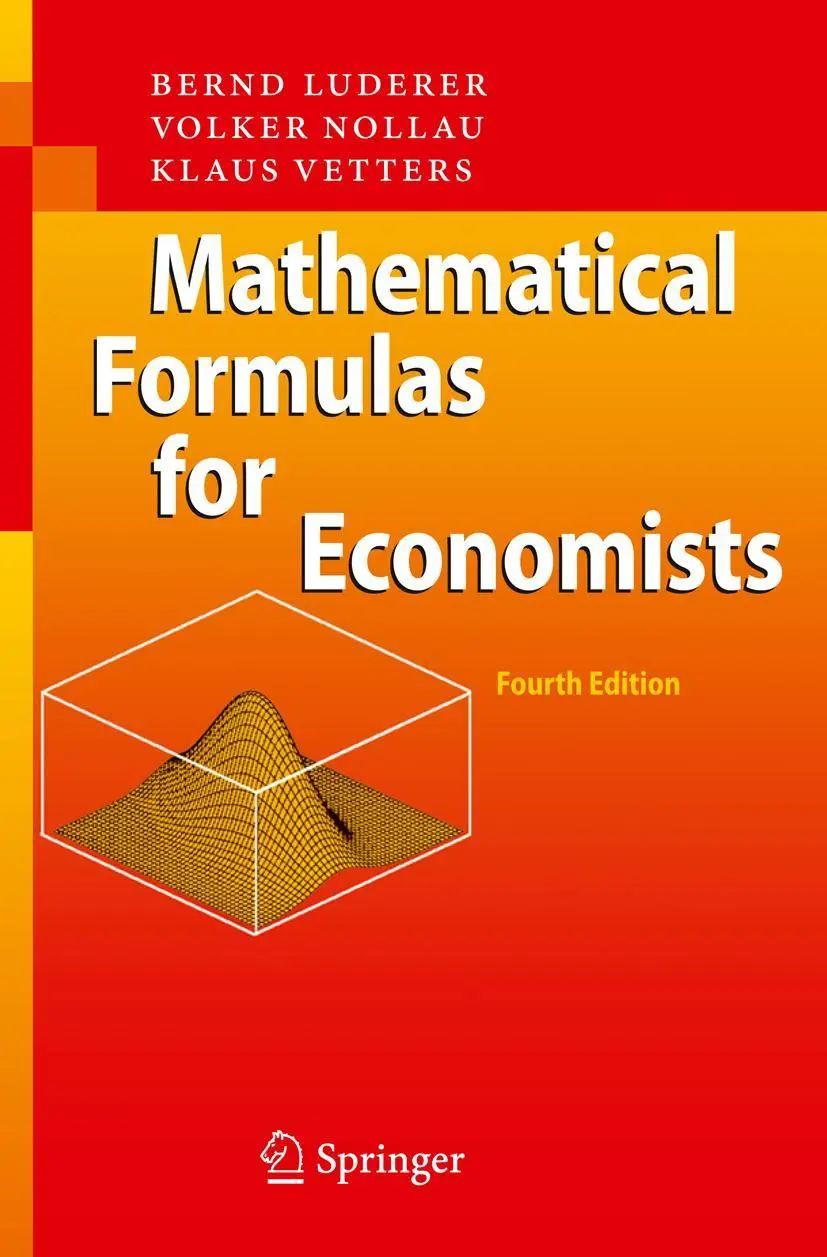 Cover: 9783642040788 | Mathematical Formulas for Economists | Bernd Luderer (u. a.) | Buch