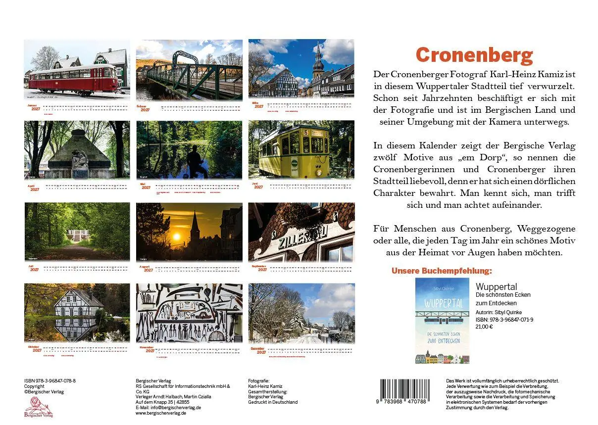 Rückseite: 9783968470788 | Cronenberg 2027 | Kalender | Karl-Heinz Kamiz | Kalender | Deutsch