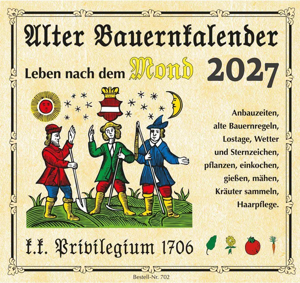 Cover: 9783991830788 | Alter Bauernkalender 2027 | Der Praktische (Erlebniskalender) | Alpina