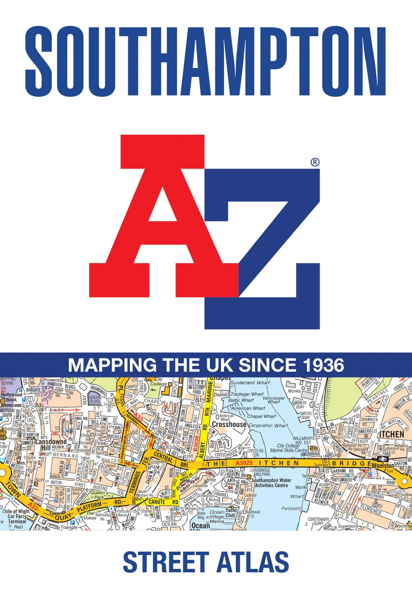 Cover: 9780008730888 | Southampton A-Z Street Atlas | Accurate Street Map for Easy Navigation