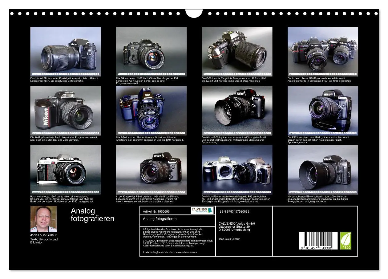 Bild: 9783457520888 | Analog fotografieren (Wandkalender 2026 DIN A3 quer), CALVENDO...