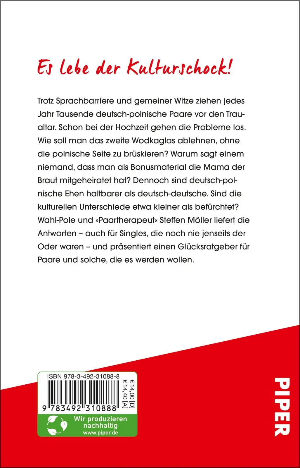 Rückseite: 9783492310888 | Polnische Paartherapie | Wenn Deutsche und Polen sich lieben | Möller