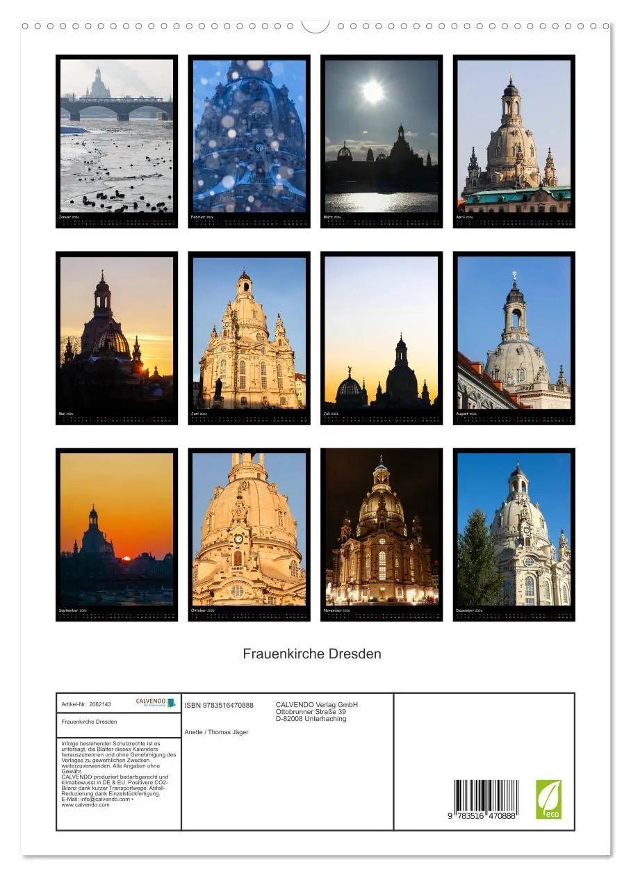 Bild: 9783516470888 | Frauenkirche Dresden (hochwertiger Premium Wandkalender 2026 DIN A2...