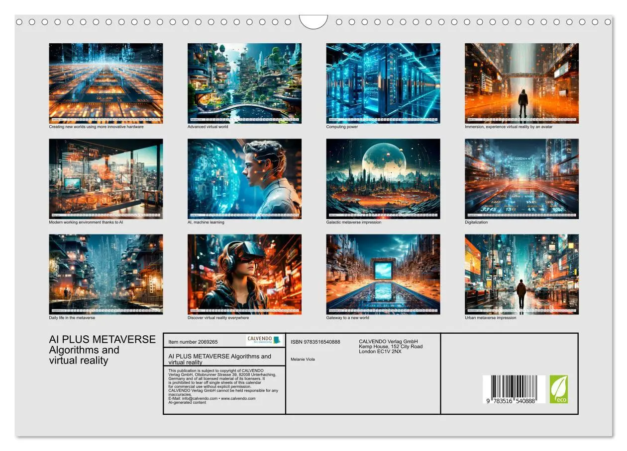 Bild: 9783516540888 | AI PLUS METAVERSE Algorithms and virtual reality (Wall Calendar...