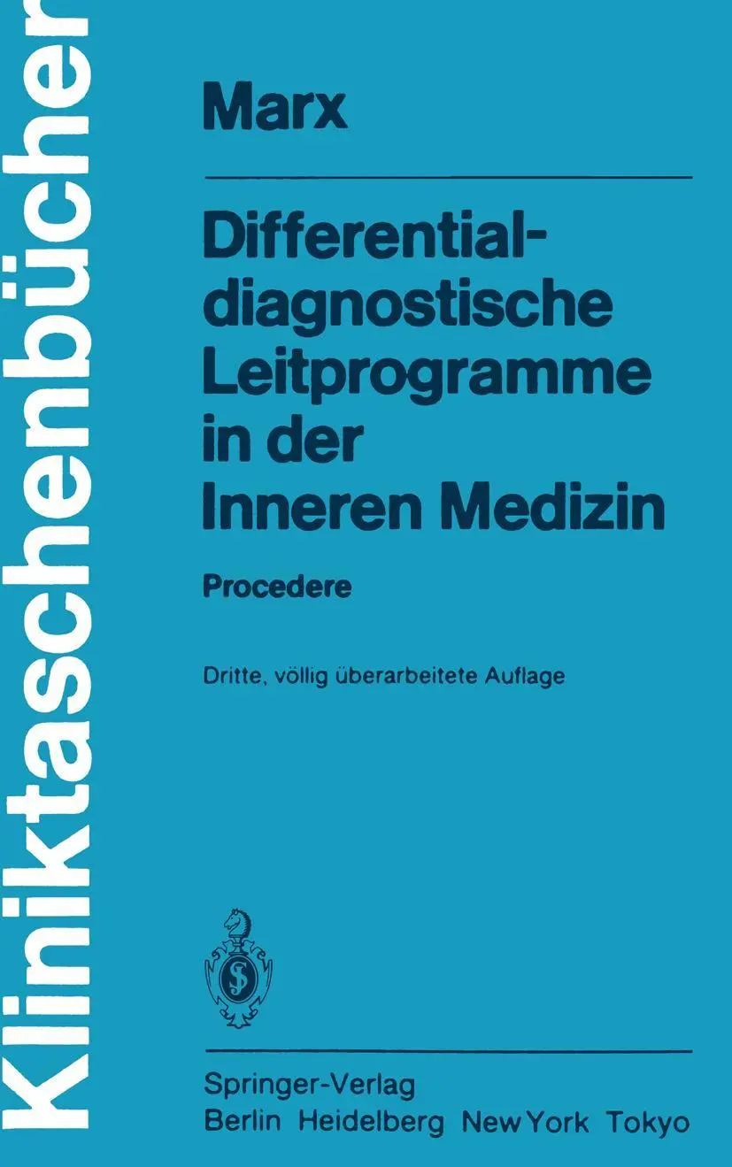 Cover: 9783540130888 | Differentialdiagnostische Leitprogramme in der Inneren Medizin | Buch