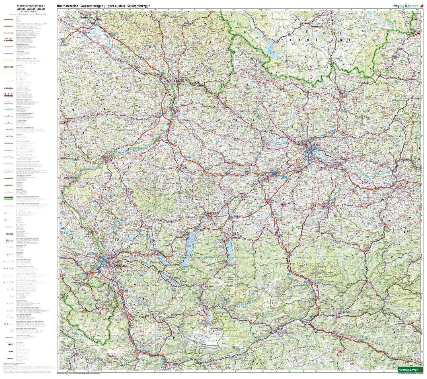 Bild: 9783707920888 | freytag &amp; berndt Straßenkarte Oberösterreich - Salzkammergut 1:200.000