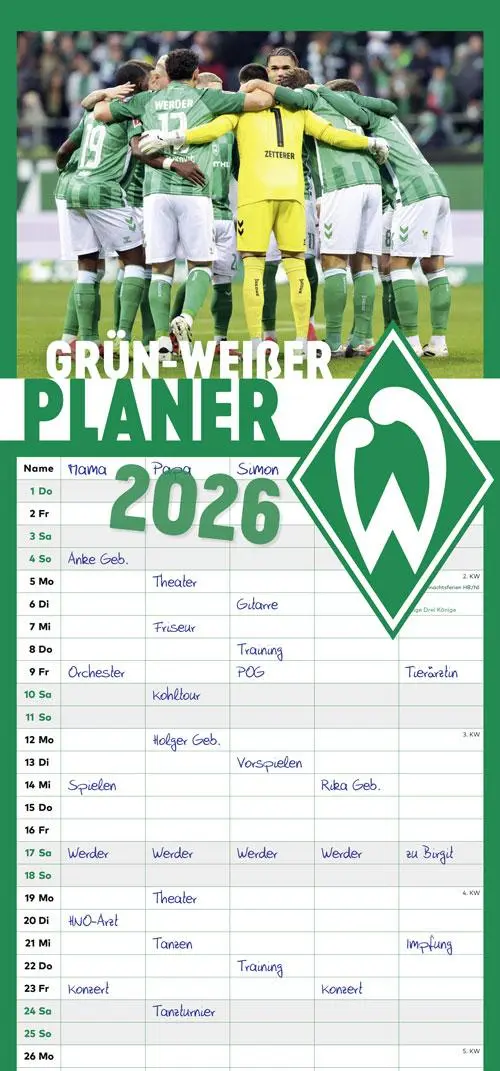 Cover: 4260344861088 | grün-weißer Planer 2026 | Carl Schünemann | Kalender | Deutsch | 2026