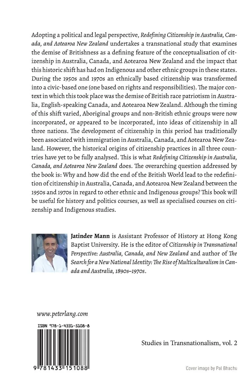 Rückseite: 9781433151088 | Redefining Citizenship in Australia, Canada, and Aotearoa New Zealand