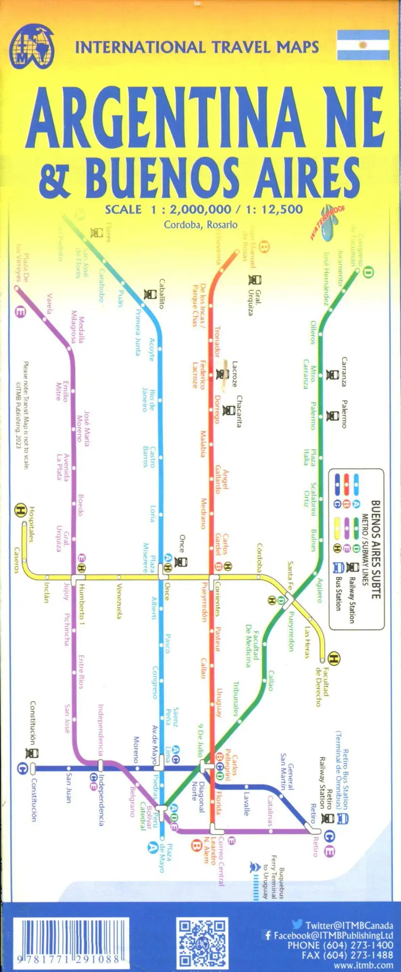 Bild: 9781771291088 | Buenos Aires/Argentina | ITM Intern.Travel Maps | (Land-)Karte | 2024