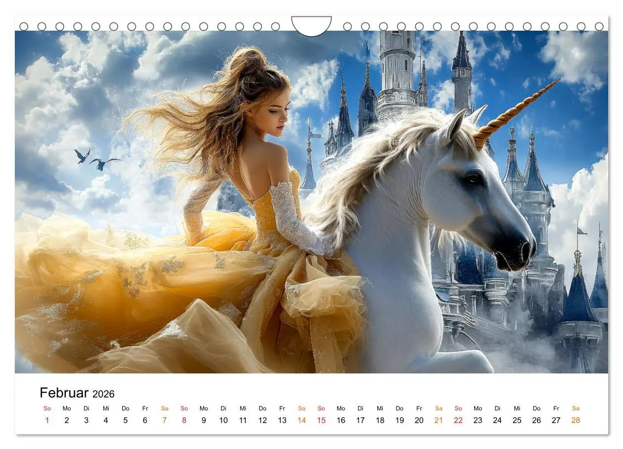 Bild: 9783457261088 | Einhorn-Welten - zwischen Fantasie und Wirklichkeit (Wandkalender...