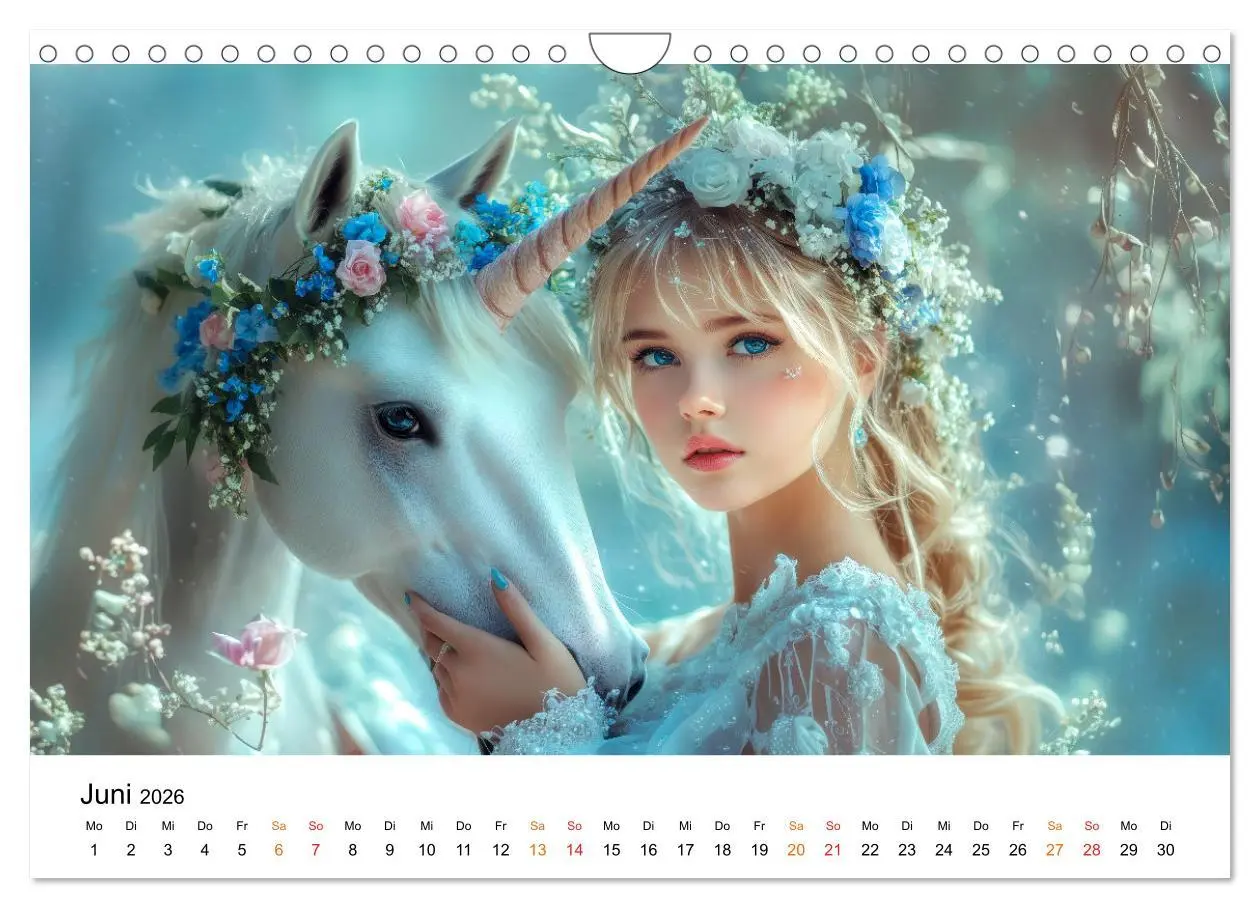 Bild: 9783457261088 | Einhorn-Welten - zwischen Fantasie und Wirklichkeit (Wandkalender...