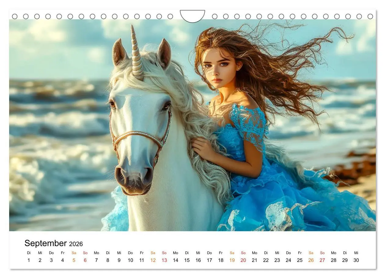 Bild: 9783457261088 | Einhorn-Welten - zwischen Fantasie und Wirklichkeit (Wandkalender...